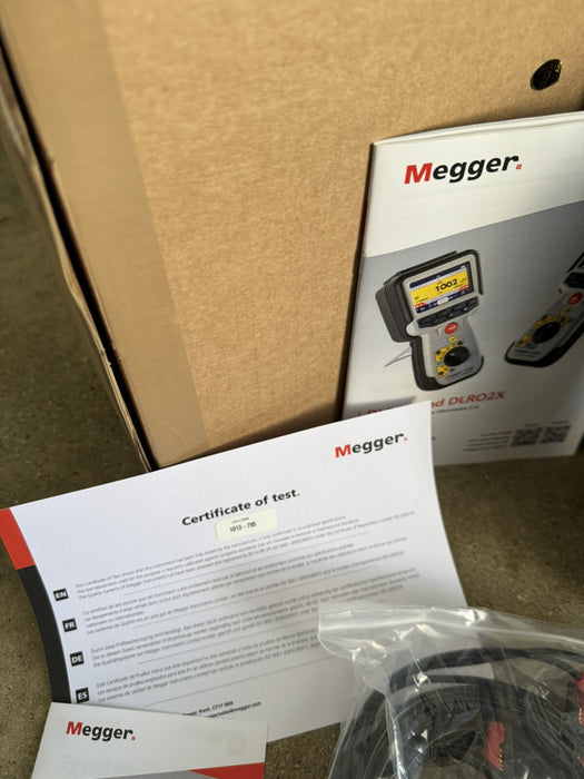 Megger DLRO2X Ducter Low Resistance Ohmmeter & Data Storage / FACTORY NEW