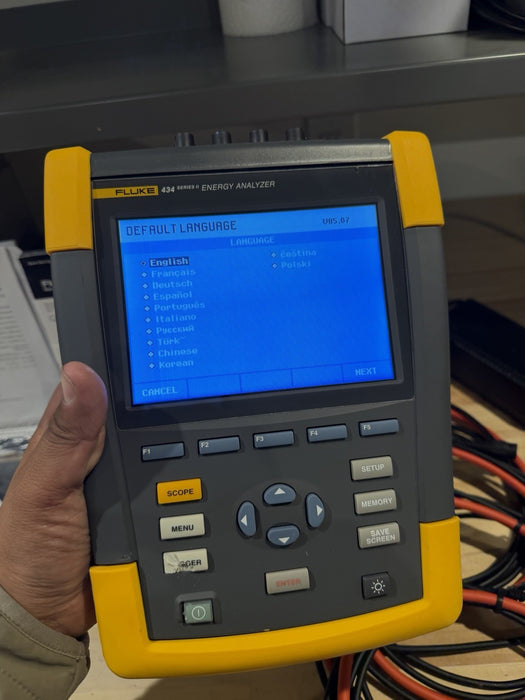 FLUKE 434 SERIES II ENERGY ANALYZER KIT W/ACCESSORIES - SHIPS FREE (TESTED)