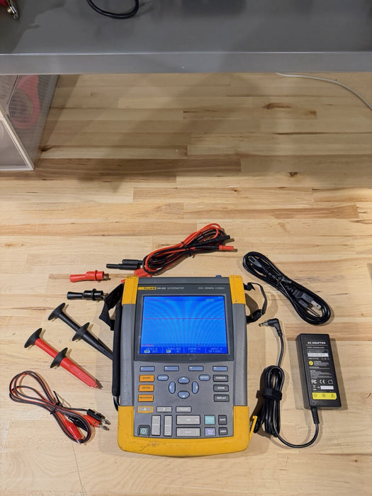 FLUKE 190-202 SCOPEMETER 2.5GS/S 2CHANNEL 200MHZ OSCILLOSCOPE TESTED