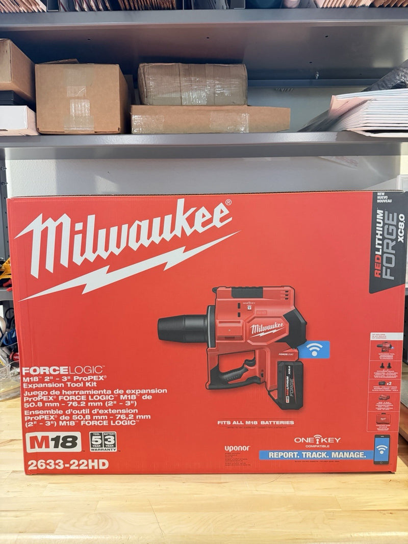 MILWAUKEE 2633-22HD M18 FORCE LOGIC™ 2”-3” PROPEX EXPANSION TOOL KIT
