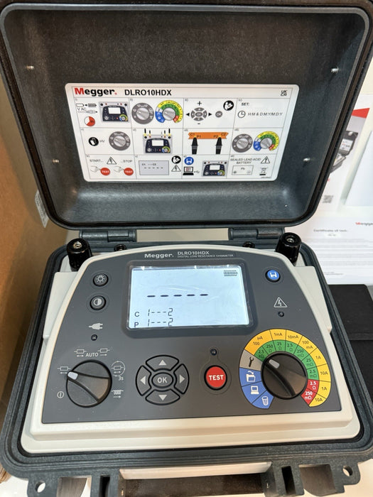 MEGGER DLRO10HDX DIGITAL LOW RESISTANCE OHMMETER NEW SEALEDCAL 2024