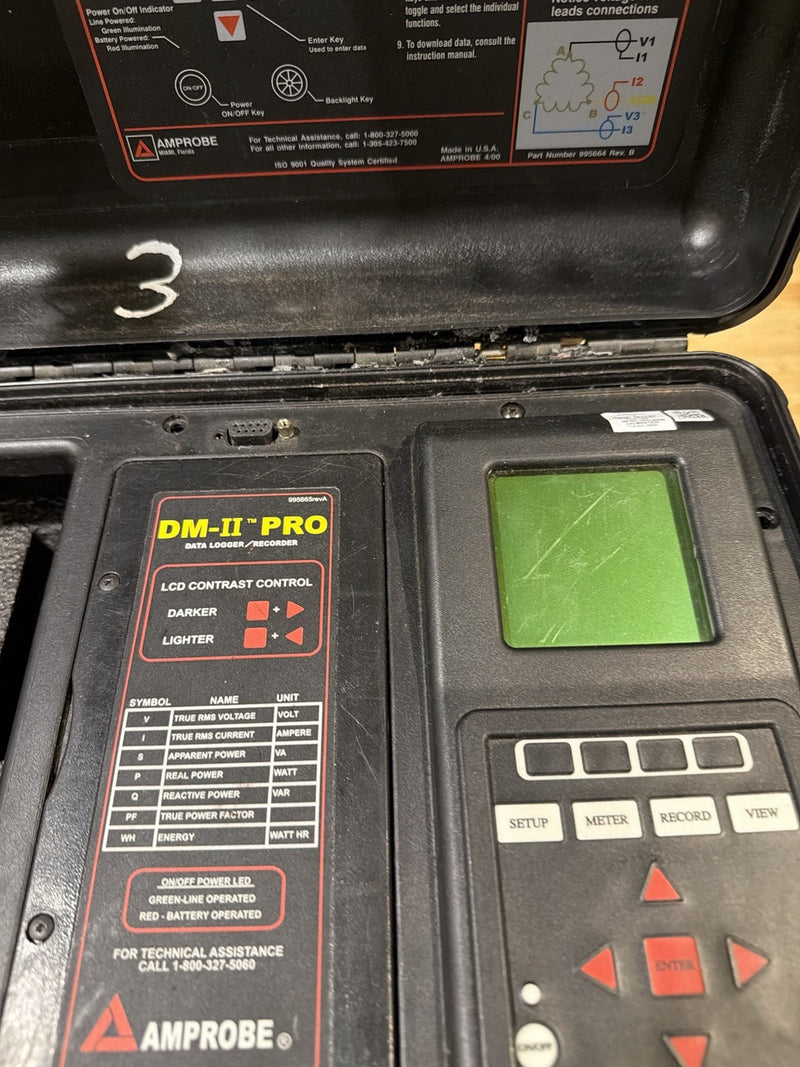 AMPROBE DM-II PRO DAT LOGGER RECORDER WITH ACCESSORIES
