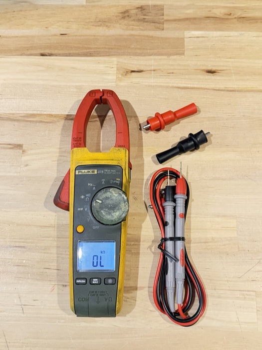 FLUKE 375 TRMS CLAMP METER W/ LEADS & CLIPS (SHIPS FAST)