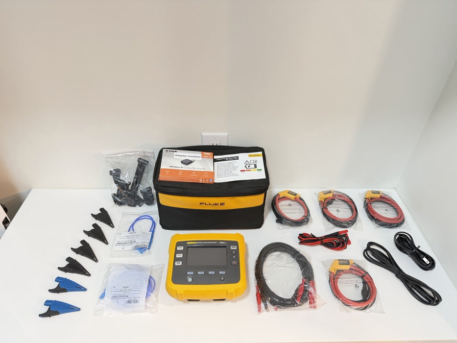 FLUKE 3540 FC 3-PHASE POWER MONITOR WITH ACCESSORIES TESTED NEW