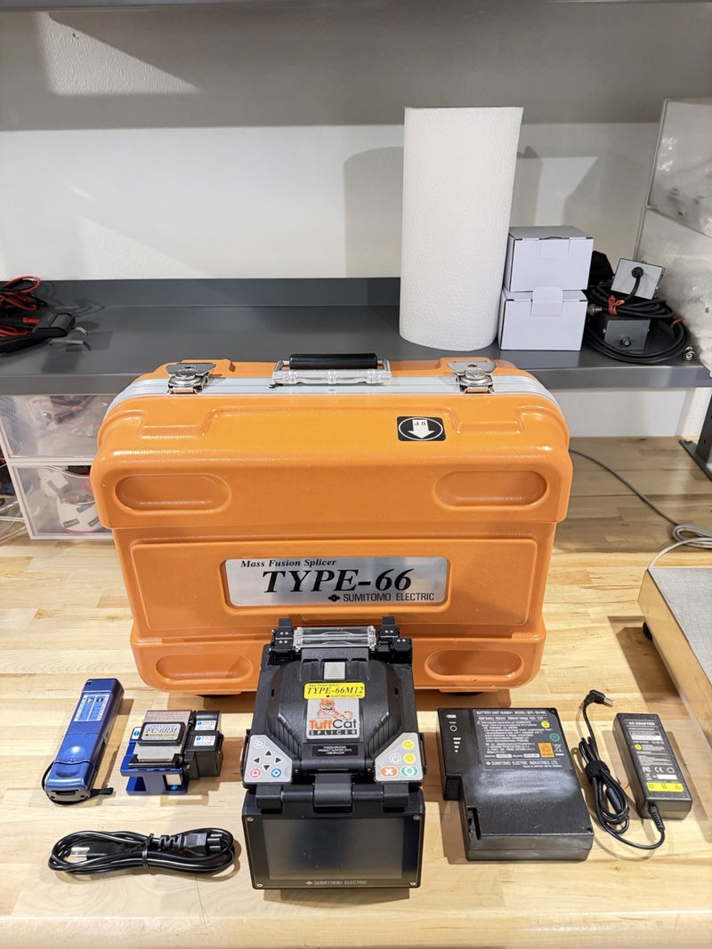 SUMITOMO ELECTRIC TYPE-66 TUFFCAT FUSION SPLICER WITH FC-6RM CLEAVER
