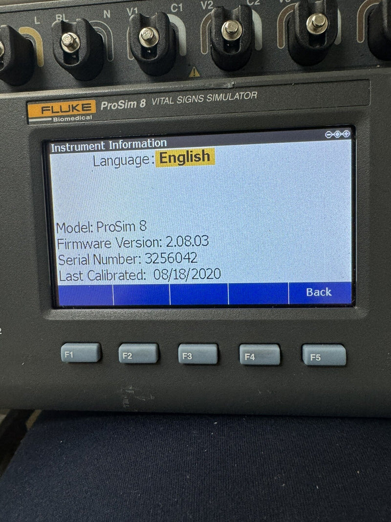 FLUKE BIOMEDICAL PROSIM 8 VITAL SIGNS SIMULATOR CALIBRATED 2020