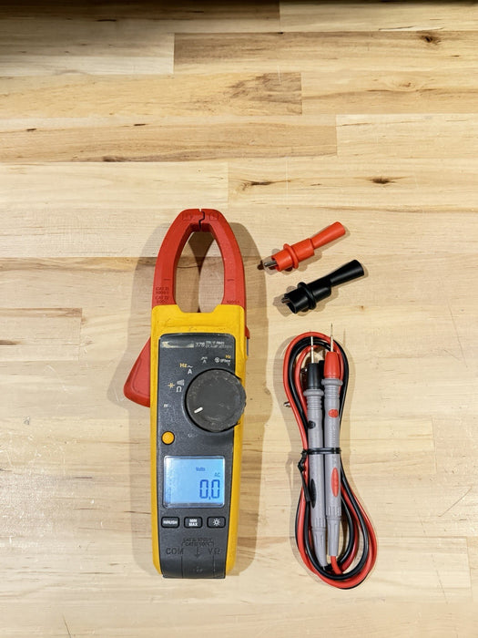 FLUKE 376 WIRELESS TRUE RMS AC/DC CLAMP METER W/LEADS - SHIPS FAST
