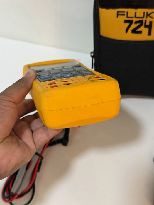 FLUKE 724 TEMPERATURE CALIBRATOR METER W/ LEADS & ACCESSORIES (TESTED)SHIPS FAST