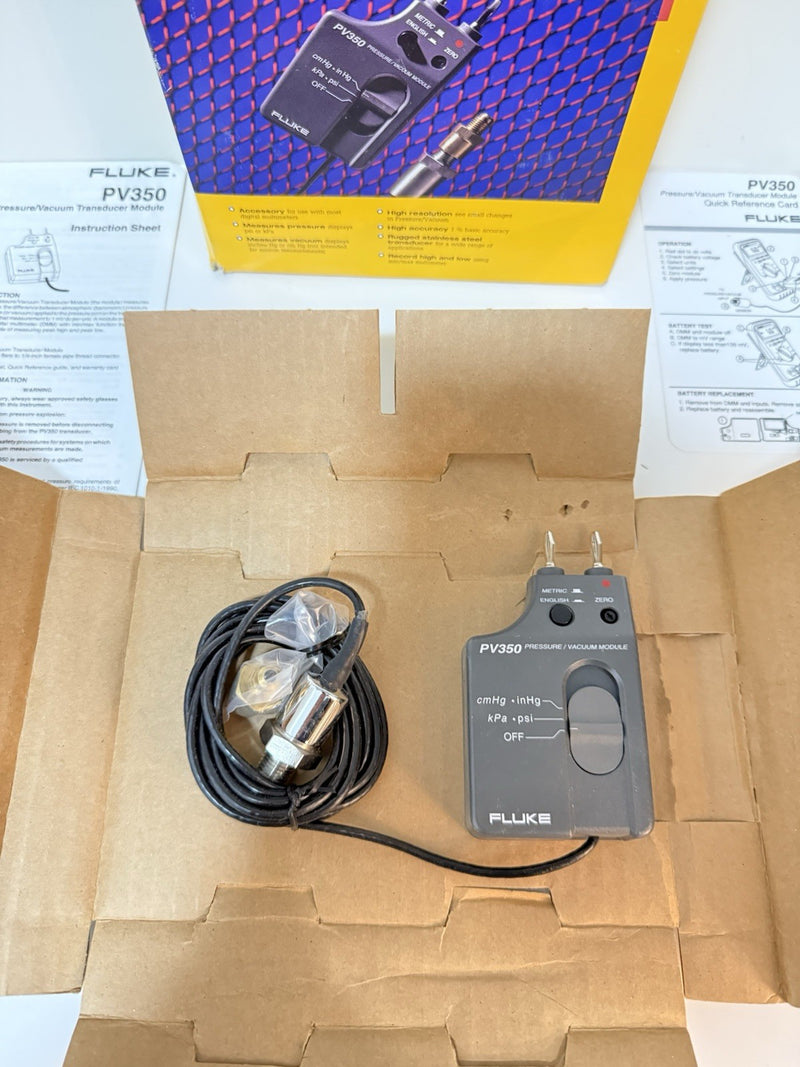 FLUKE PV350 PRESSURE VACUMM TRANSDUCER MODULE TO FIND RARE