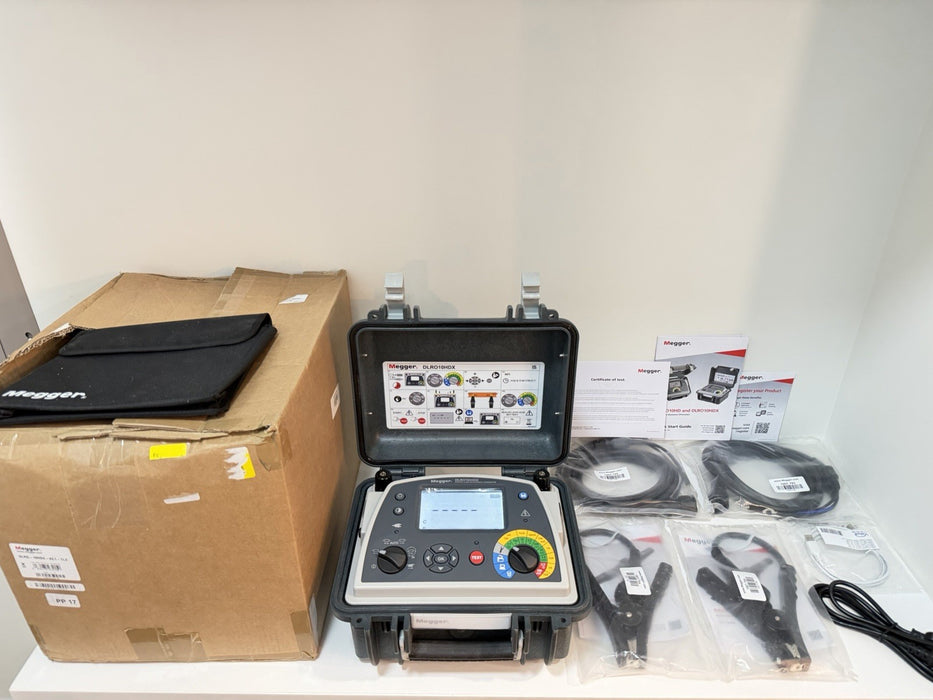 MEGGER DLRO10HDX DIGITAL LOW RESISTANCE OHMMETER KIT(NEW FACTORY SEALED)CAL 2025