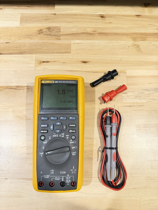 FLUKE 289 TRUE RMS DIGITAL MULTIMETER W/ LEADS & CLIPS (CALIBRATED 2025)