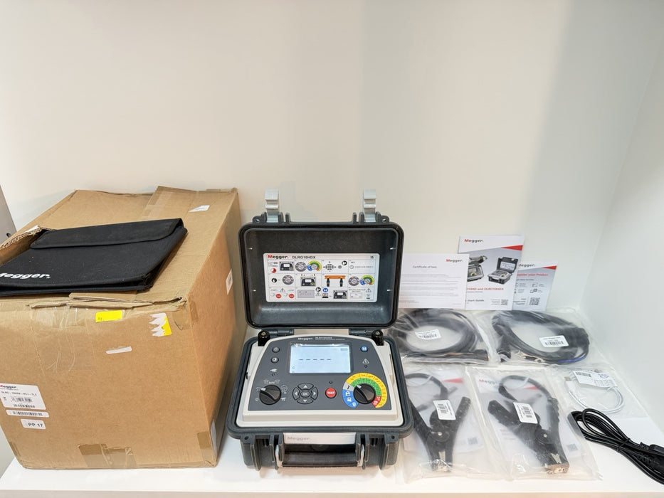 MEGGER DLRO10HDX DIGITAL LOW RESISTANCE OHMMETER KIT(NEW FACTORY SEALED)CAL 2025