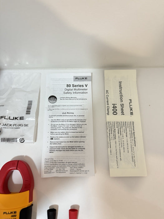 FLUKE 87 V MULTIMETER COMBI KIT W/ i400 CLAMP & LEADS - SHIPS FAST (NEW)