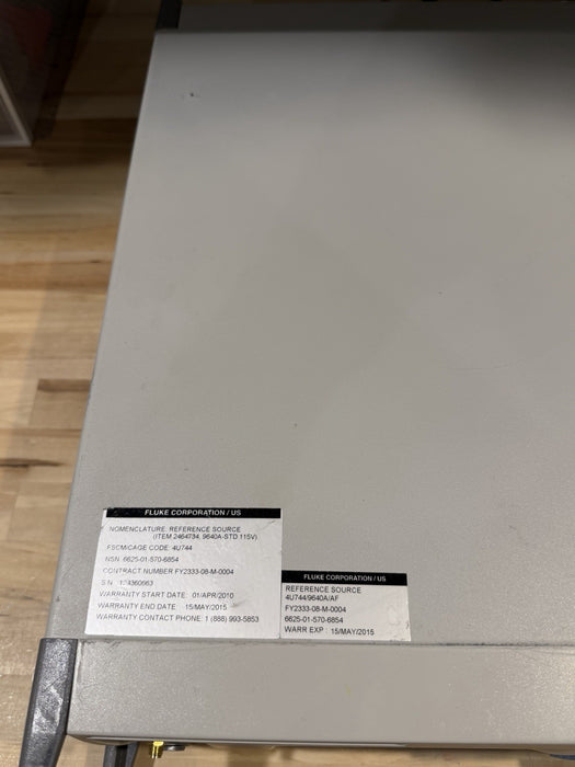 FLUKE 9640A RF REFERENCE SOURCE FOR PARTS