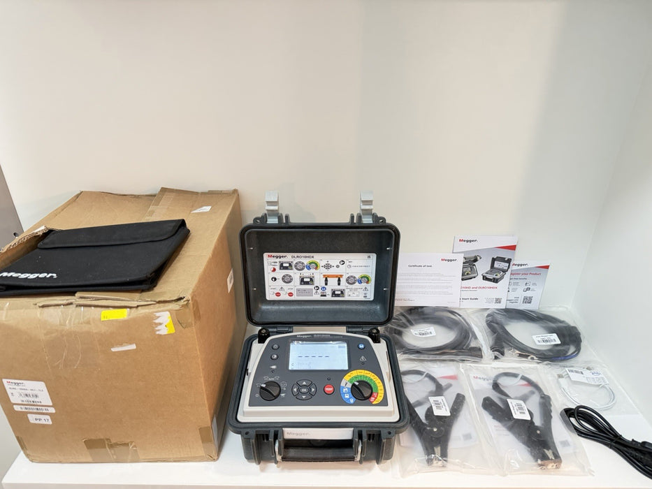 MEGGER DLRO10HDX DIGITAL LOW RESISTANCE OHMMETER KIT(NEW FACTORY SEALED)CAL 2025