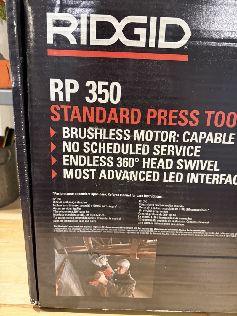 RIDGID RP 350 PRESS TOOL KIT 67053 1/2" TO 2" PROPRESS JAWS - NEW FACTORY SEALED