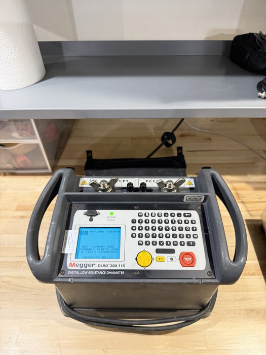 MEGGER DLRO 200-115 DIGITAL LOW RESISTANCE OHMMETER TESTED