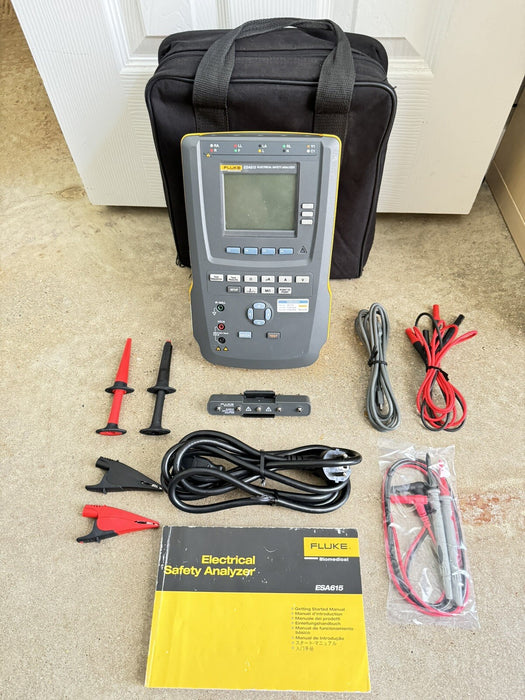 FLUKE ESA615 EU 230V ELECTRICAL SAFETY ANALYZER W/ ACCESSORIES - FREE SHIPPING