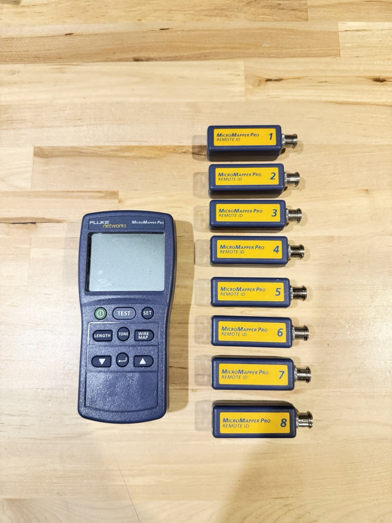 FLUKE NETWORKS MICROMAPPER PRO WITH REMOTE ID #1-8 TESTED