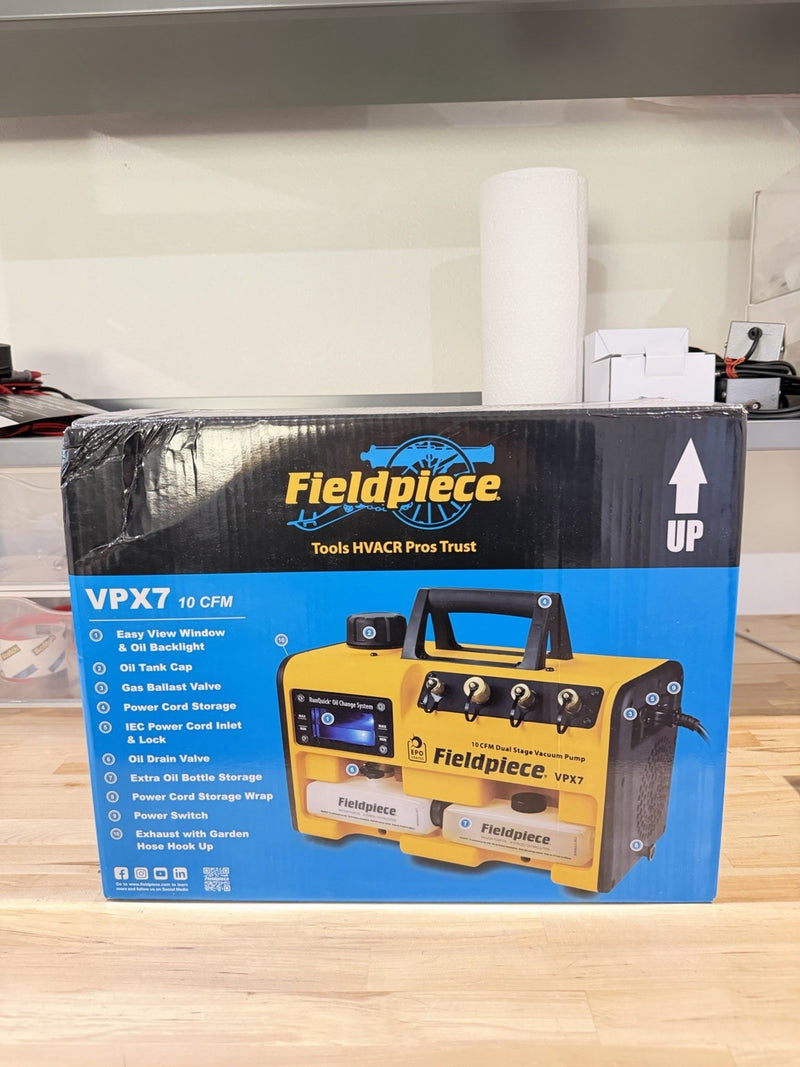 FIELDPIECE VPX7 10 CFM DUAL STAGE VACUMM PUMP