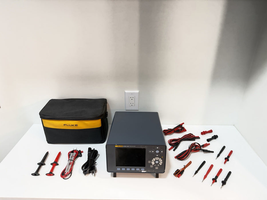 FLUKE NORMA 4000 POWER ANALYZER WITH LEADS & ACCESSORIES TESTED