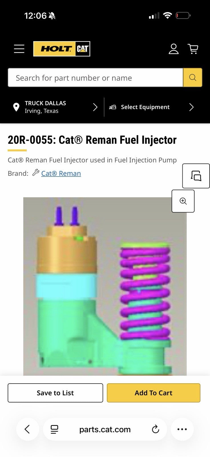 CAT 20R-0055 DIESEL INJECTOR