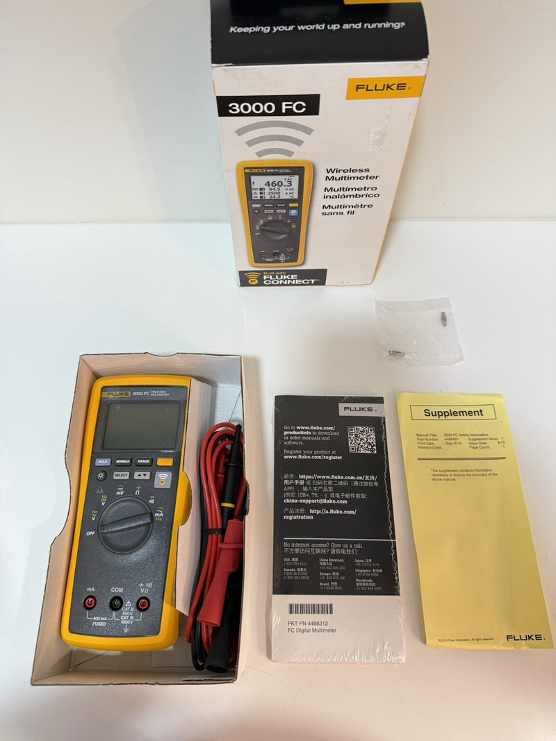 FLUKE 3000 FC WIRELESS DIGITAL MULTIMETER MFD 2025