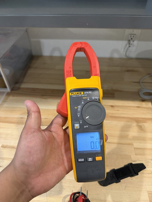 FLUKE 374 FC TRMS CLAMP METER W/ LEADS & CLIPS (TESTED) SHIPS FAST