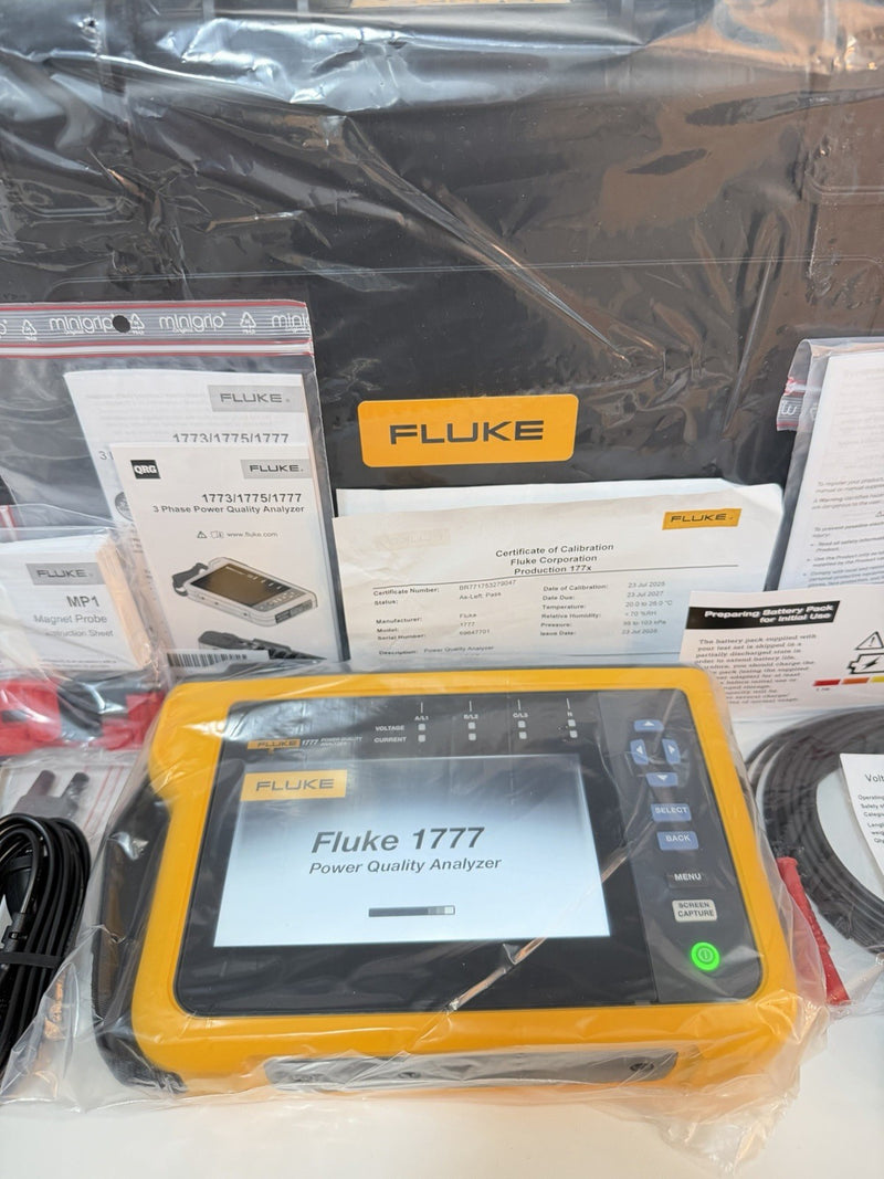 FLUKE 1777 POWER QUALITY ANALYZER CALIBRATED 2027