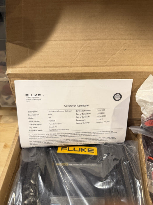 FLUKE 754 DOCUMENTING PROCESS CALIBRATOR CALIBRATED 20252026