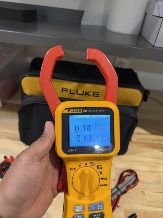 FLUKE 345 POWER QUALITY CLAMP METER W/LEADS & ACCESSORIES /FREE SHIPPING READ