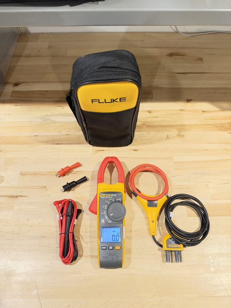 FLUKE 376FC WIRELESS TRUE RMS AC/DC CLAMP METER W/LEADS - SHIPS FAST CAL 2026