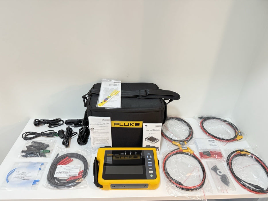 FLUKE 1775 THREE-PHASE POWER QUALITY ANALYZER W/ ACCESSORIES CALIBRATED 2025 NEW