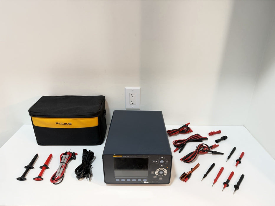 FLUKE NORMA 4000 POWER ANALYZER WITH LEADS & ACCESSORIES TESTED