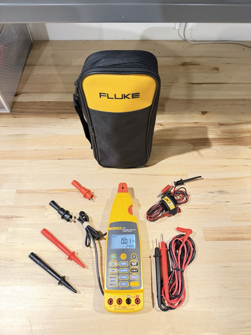 FLUKE 773 MILLIAMP PROCESS CLAMP W/ LEADS (TESTED) FREE SHIPPING