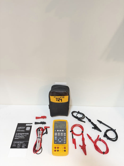 FLUKE 724 TEMPERATURE CALIBRATOR METER W/ LEADS & ACCESSORIES (TESTED)SHIPS FAST