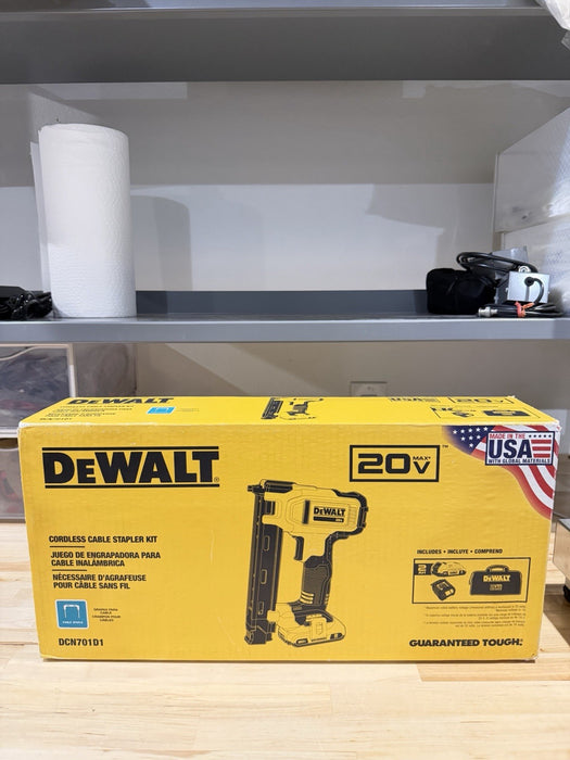 DEWALT DCN701D1 20V CORDLESS CABLE STAPLER KIT NEW SEALED