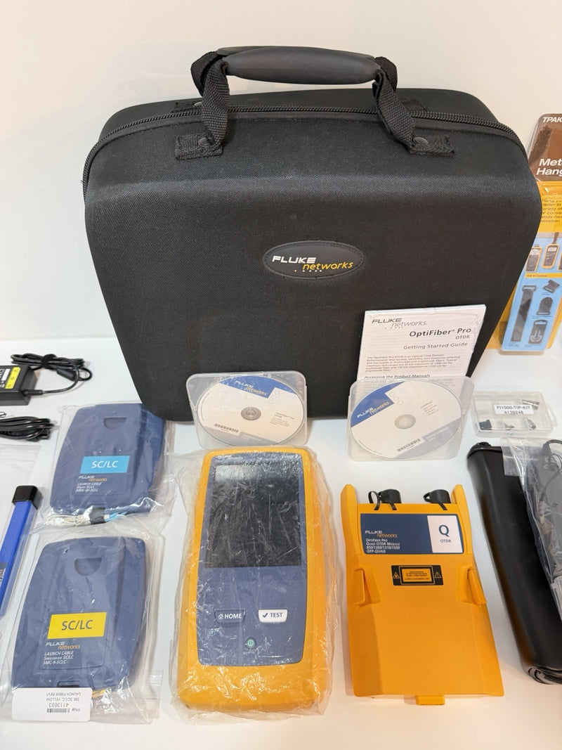 FLUKE NETWORKS OFP2-100-QI OPTIFIBER PRO QUAD OTDR V2 KIT (NEW SEALED) TESTED