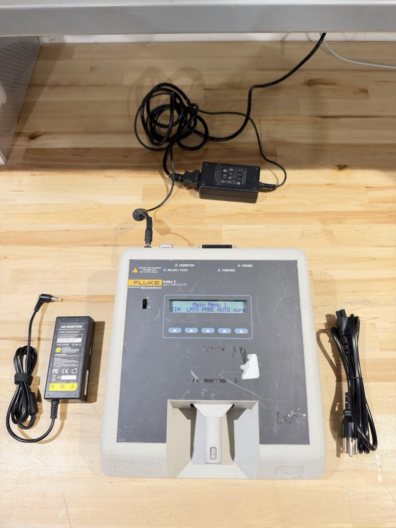 FLUKE INDEX 2 SPO2 SIMULATOR W/ ACCESSORIES (TESTED) SHIPS FREE