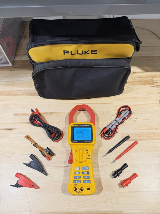 FLUKE 345 POWER QUALITY CLAMP METER W/LEADS & ACCESSORIES /FREE SHIPPING READ