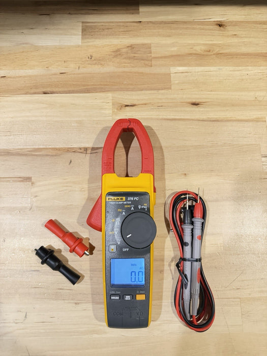 FLUKE 376FC WIRELESS TRUE RMS AC/DC CLAMP METER W/LEADS - SHIPS FAST
