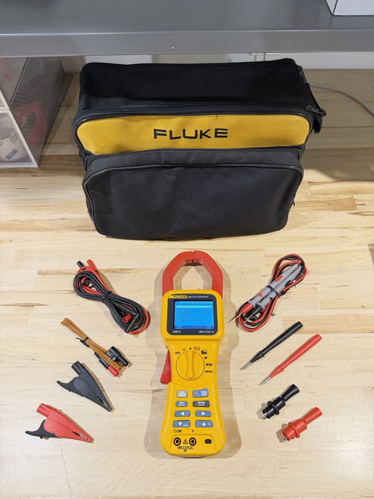 FLUKE 345 POWER QUALITY CLAMP METER W/LEADS & ACCESSORIES /FREE SHIPPING READ