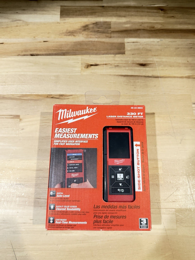 MILWAUKEE 48-22-9803 LASER DISTANCE METER 330 FT