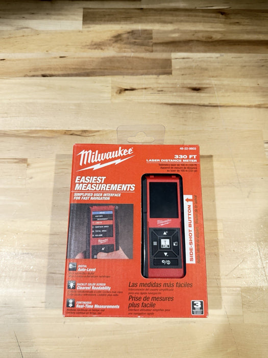 MILWAUKEE 48-22-9803 LASER DISTANCE METER 330 FT