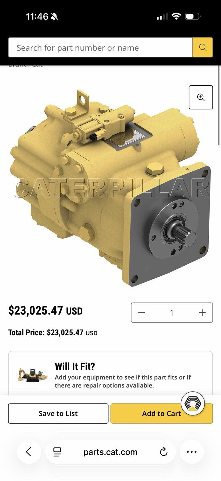 CAT 384-9437 HYDRAULIC SLIPPER PISTON PUMP