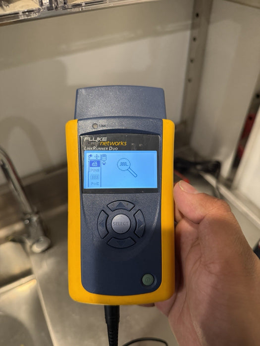 FLUKE NETWORKS LINKRUNNER DUO TESTER WITH CHARGER TESTED