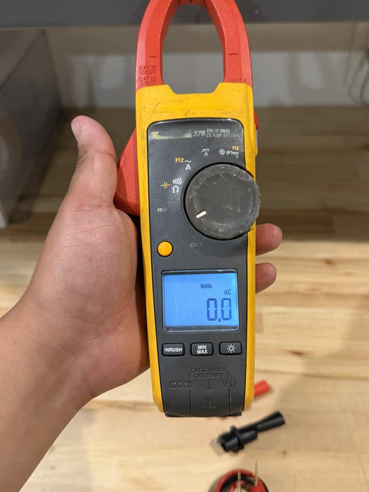 FLUKE 376 WIRELESS TRUE RMS AC/DC CLAMP METER W/LEADS - SHIPS FAST