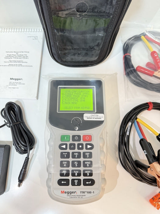 MEGGER TTR100-1 SINGLE PHASE TRANSFORMER TURN RATIO TEST SET TESTED
