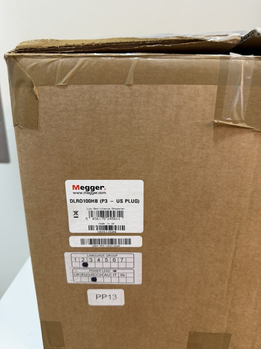 MEGGER DLRO100HB DIGITAL LOW RESISTANCE OHMMETER (NEW FACTORY SEALED) CAL 2025