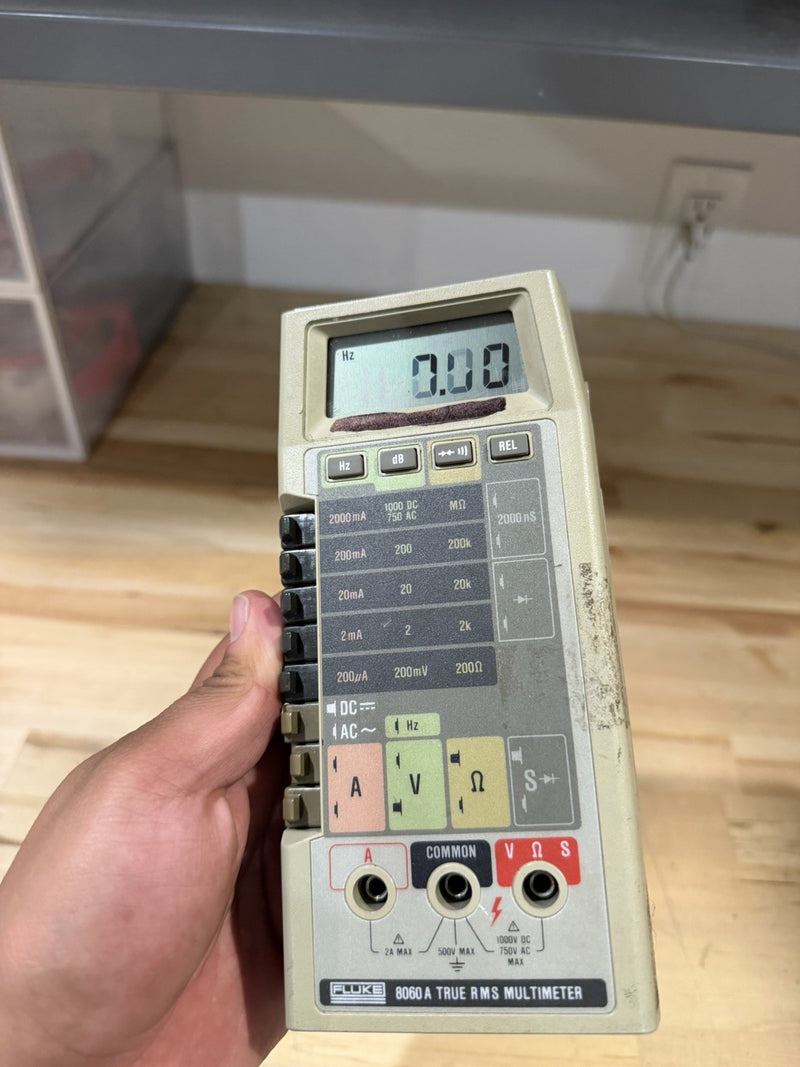 FLUKE 8060A TRUE RMS MULTIMETER FOR PARTS
